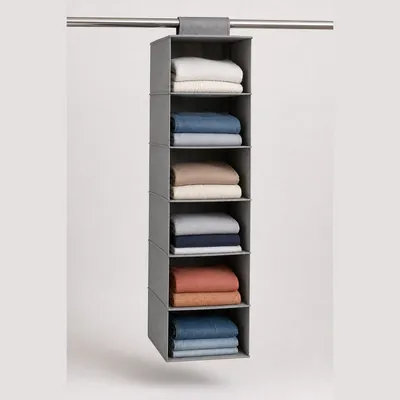 Hanging Closet Organizer (6-Shelf Canvas)