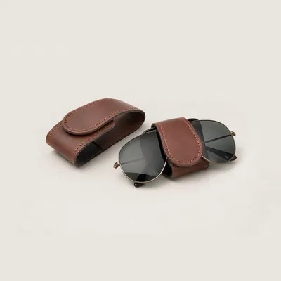 Sunglass Holder for Car Visor (Leather, 2-Pack)