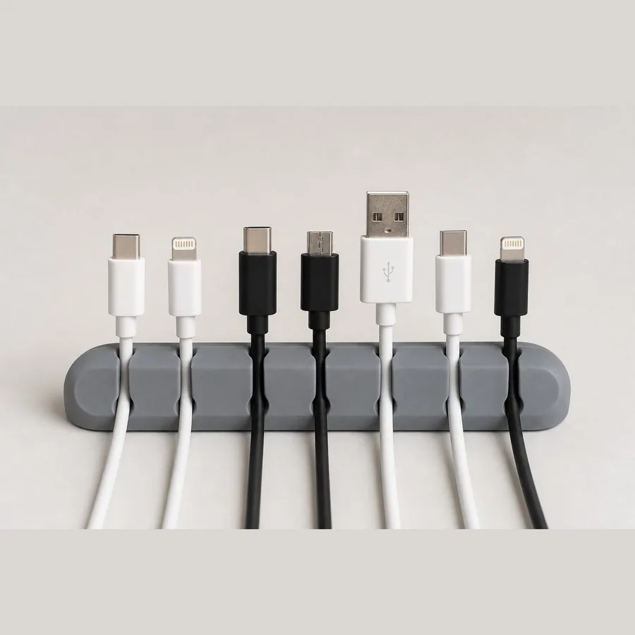 Cable Holder Clips (Silicone Desktop 7-Slot)