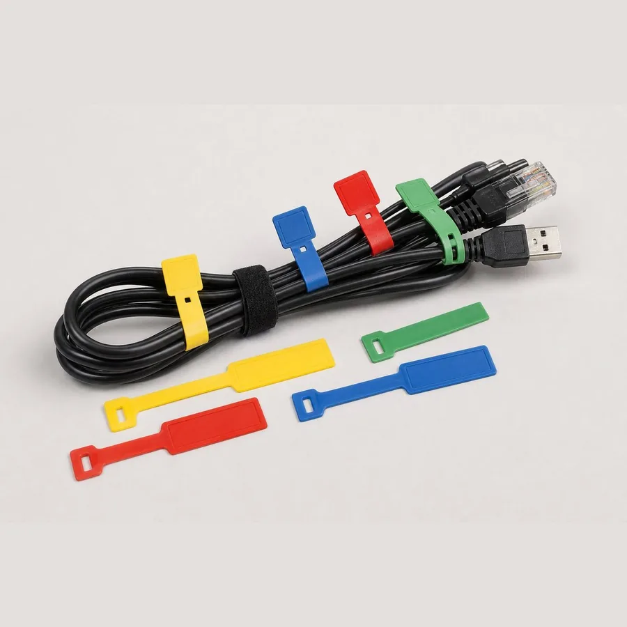 Cable Labels (Writable, 100-Pack Color-Coded)