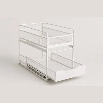 Under-Sink 2-Tier Organizer with Pull-Out Drawer