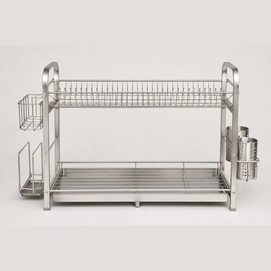 Over-the-Sink Dish Drying Rack (Stainless Steel)
