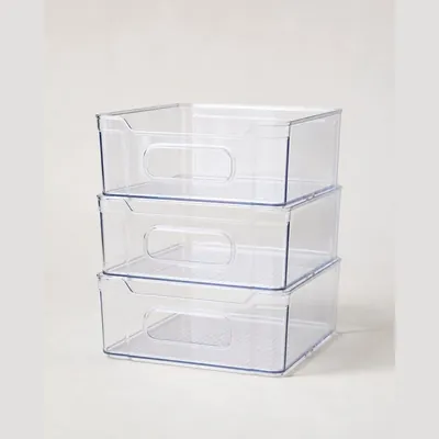 Fridge Organizer Bins (Stackable Clear Set)