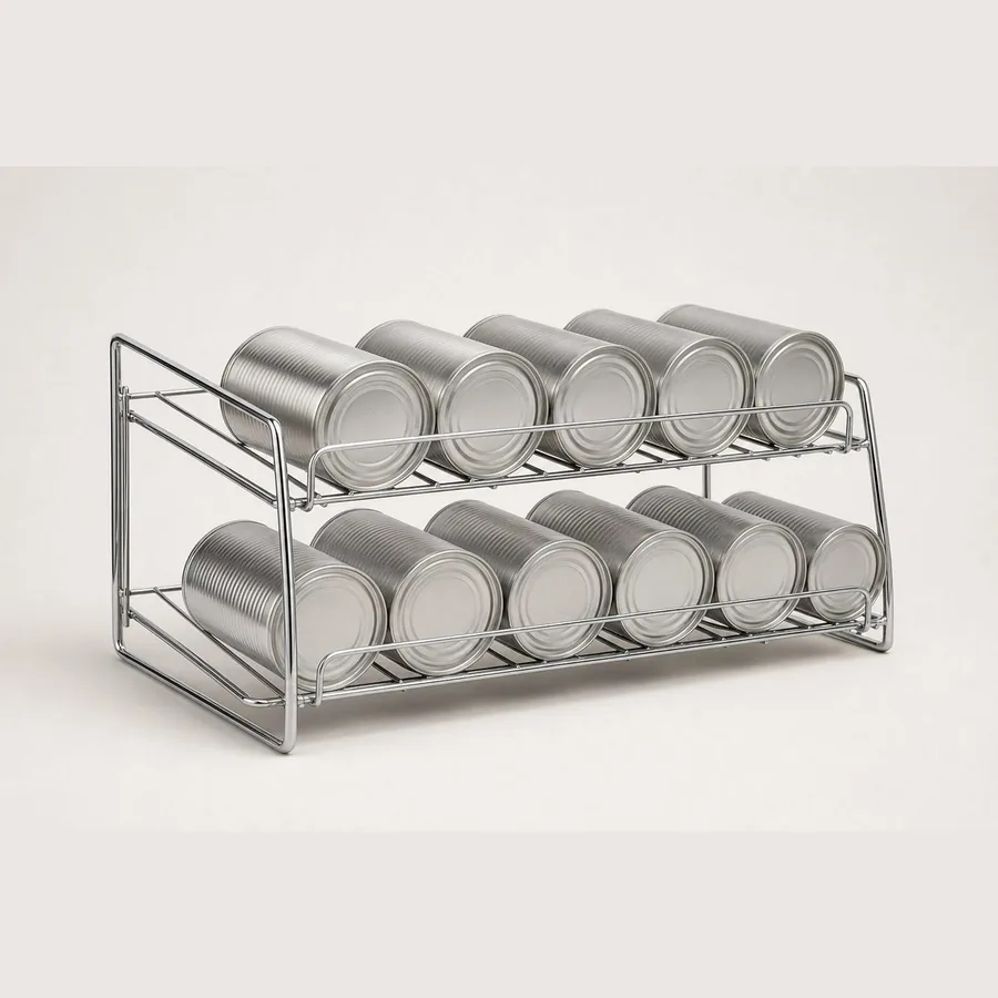 Stackable Can Rack Organizer (2-Tier for 12 Cans)