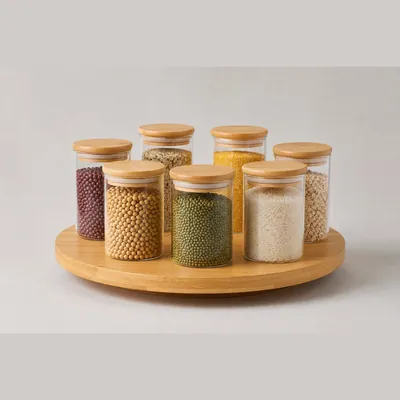 Lazy Susan Turntable (12" Bamboo for Pantry)