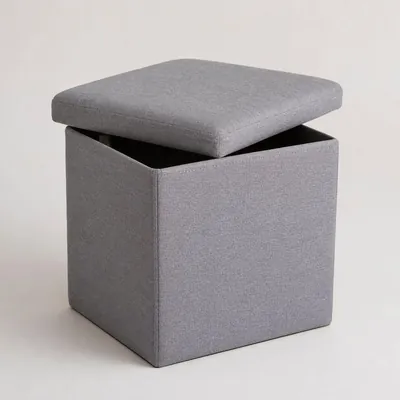 Foldable Storage Ottoman (Cube, 11" with Lid)