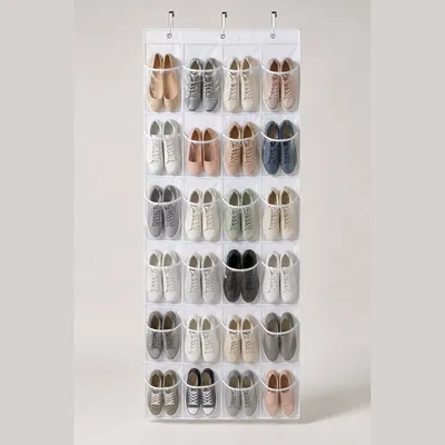 Hanging Closet Shoe Organizer (24-Pocket Over-Door)