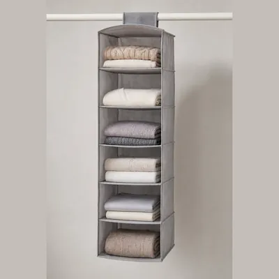 Closet Hanging Storage Shelves (6-Shelf Fabric)