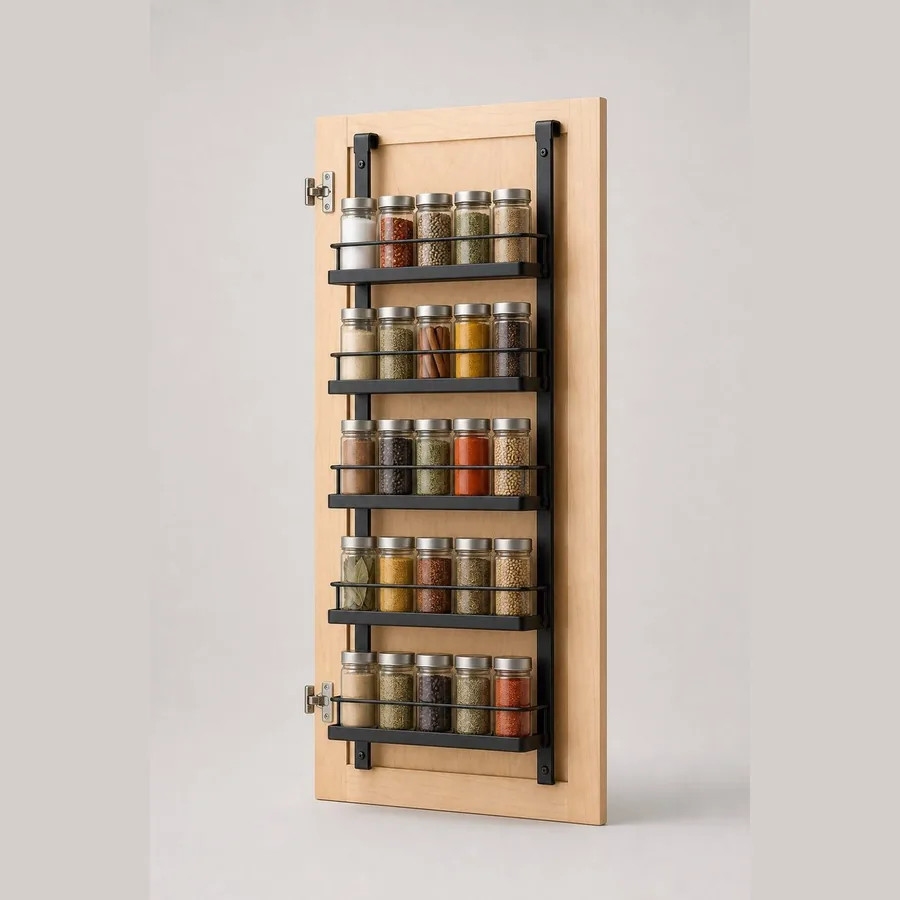 Cabinet Pantry Door Spice Rack Organizer