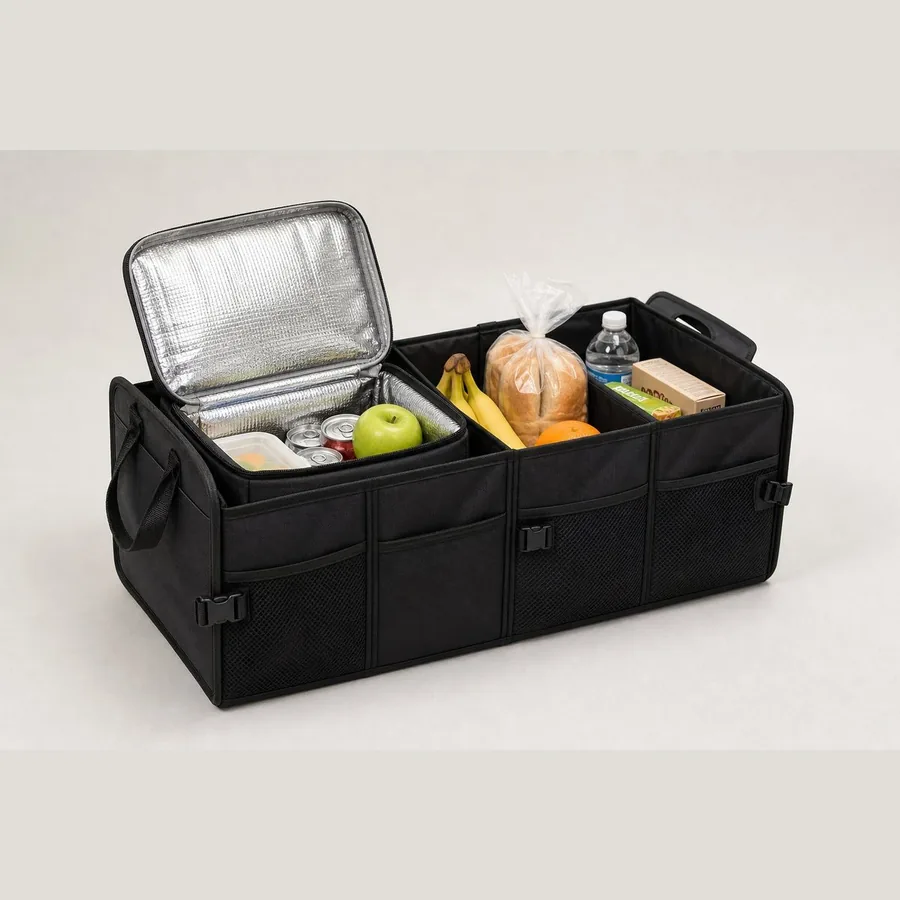 Car Trunk Organizer with Cooler Bag