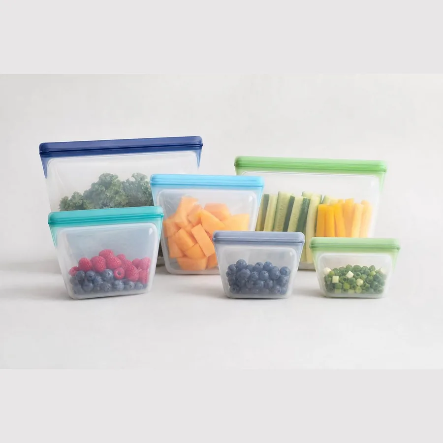 Reusable Silicone Food Storage Bags (Set of 6)