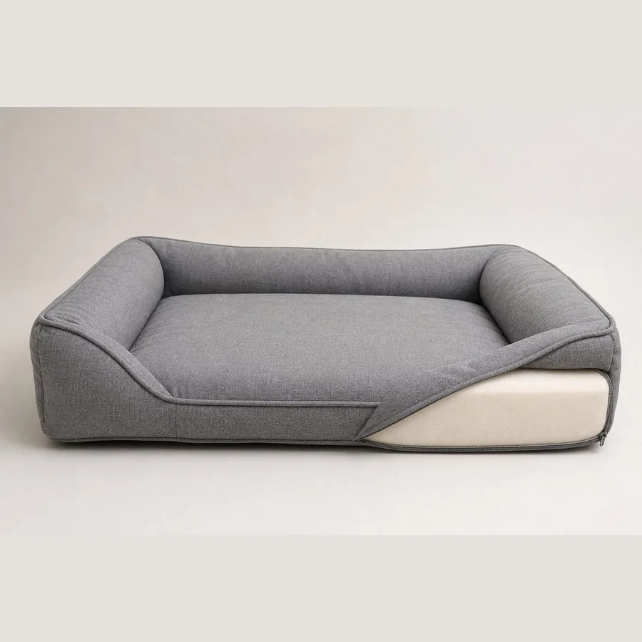 Orthopedic Dog Bed (Memory Foam, Washable Cover)