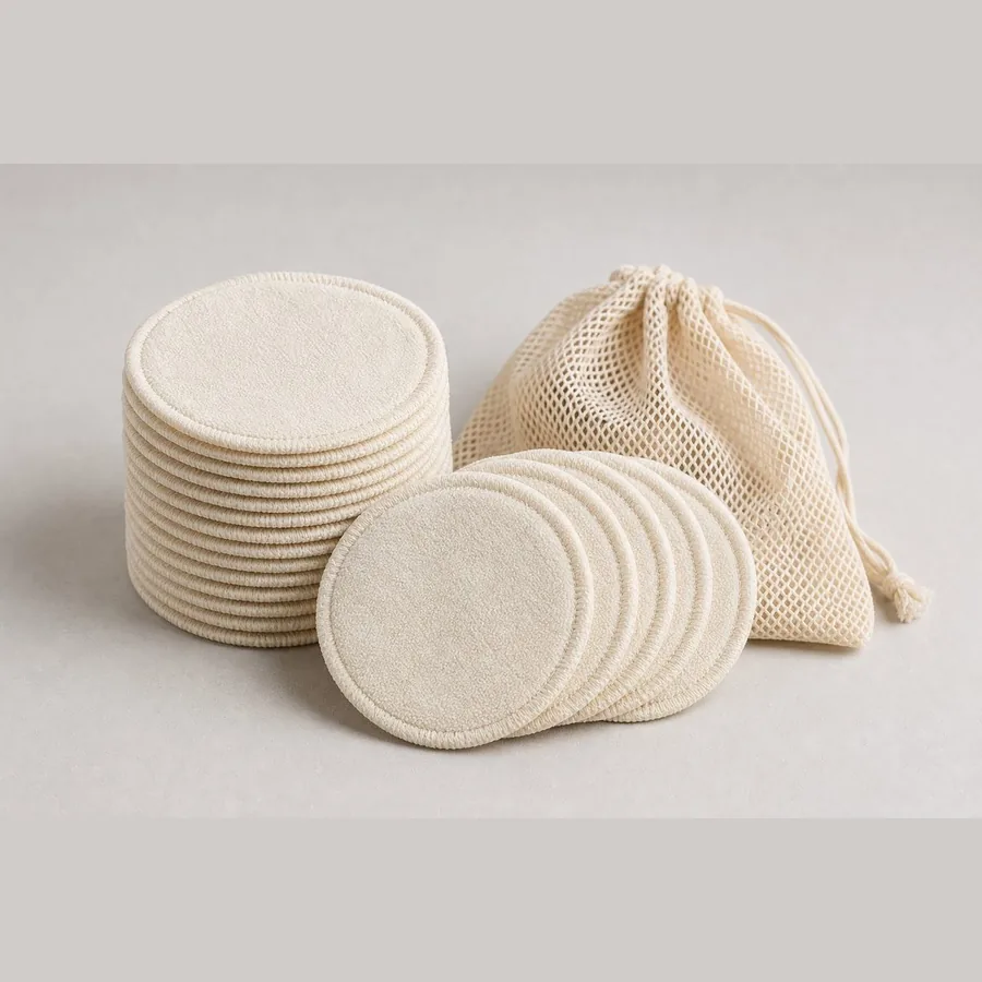 Reusable Makeup Remover Pads (Bamboo, 16-Pack with Bag)