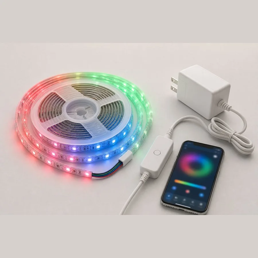 LED Strip Lights with App Control (16.4ft, RGB)