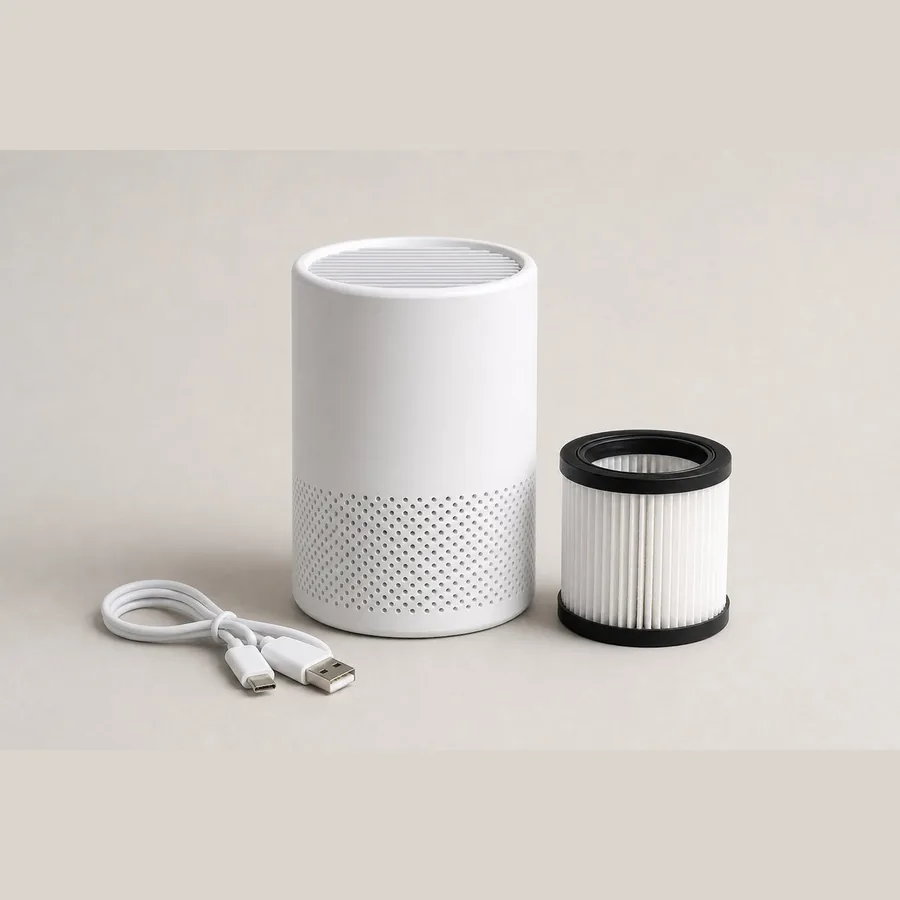 USB Mini Air Purifier for Desk (HEPA Filter)