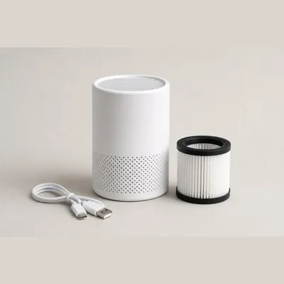 USB Mini Air Purifier for Desk (HEPA Filter)