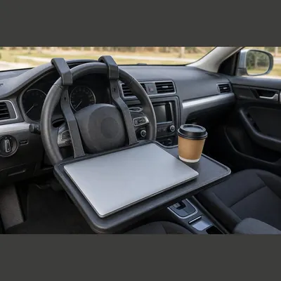 Steering Wheel Desk Tray (Laptop and Food)