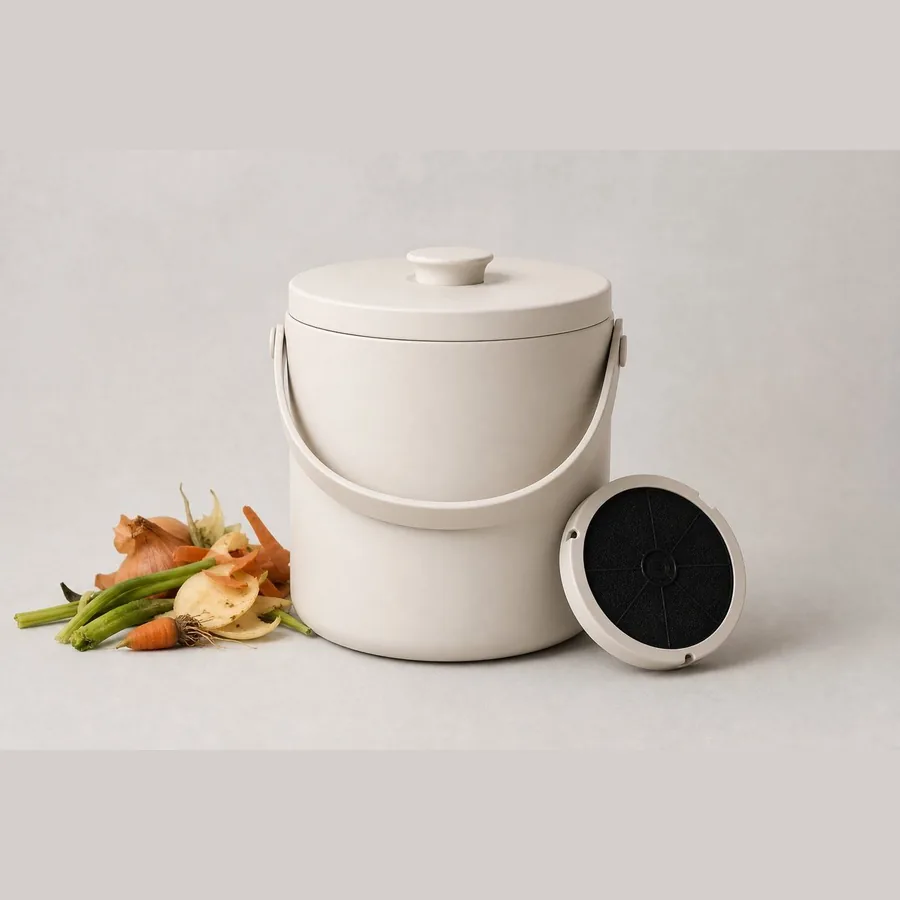 Compost Bin for Kitchen Countertop (Charcoal Filter)