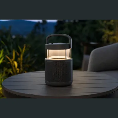 Outdoor Bluetooth Speaker with LED Lantern