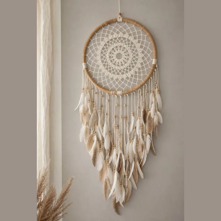 Dream Catcher Wall Hanging (Large, Boho Style)