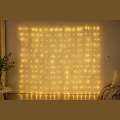 Fairy Light Curtain (USB, 300 LED, 8 Modes)