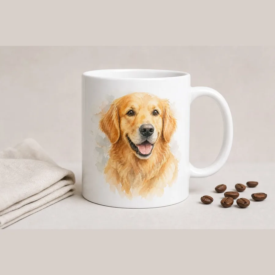 Custom Pet Portrait Coffee Mug (Ceramic, 11oz)