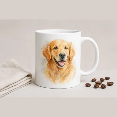 Custom Pet Portrait Coffee Mug (Ceramic, 11oz)